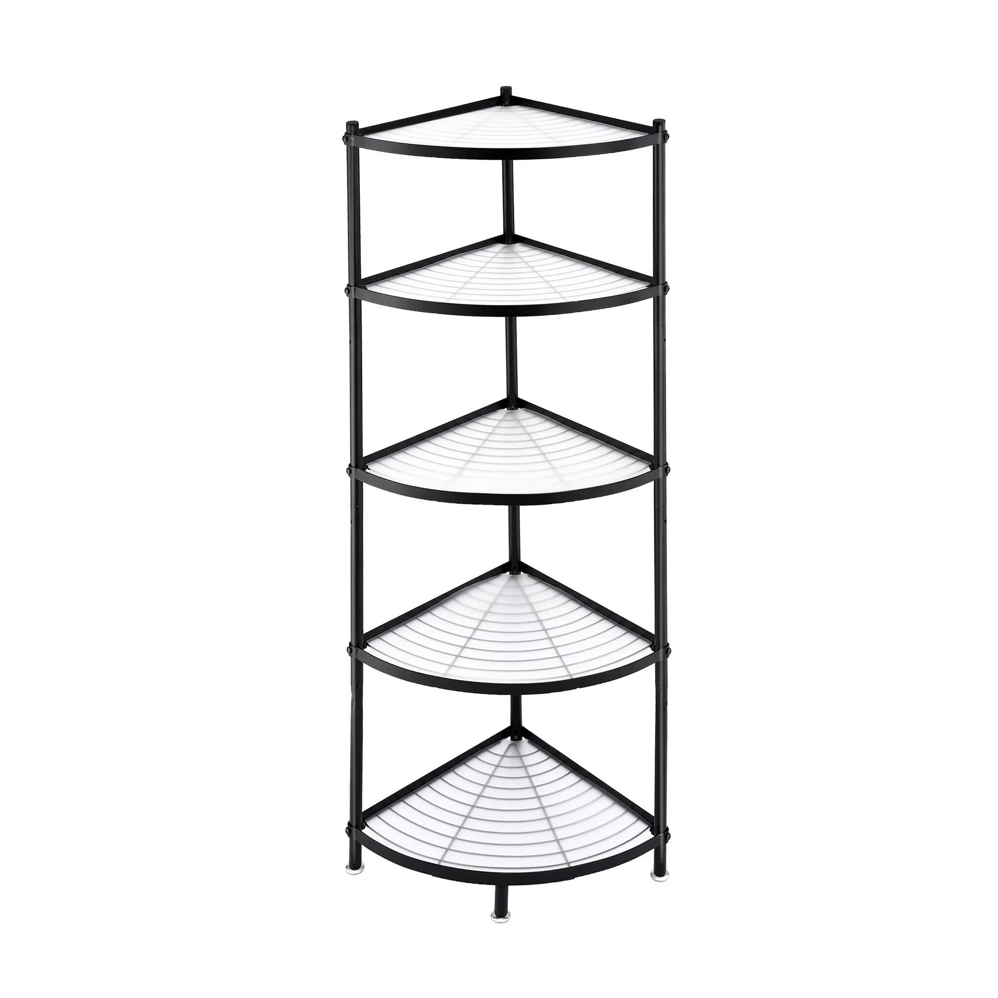 5-Tier Kitchen Corner Shelf Rack Stand Microwave Metal Storage Shelves - Image 4