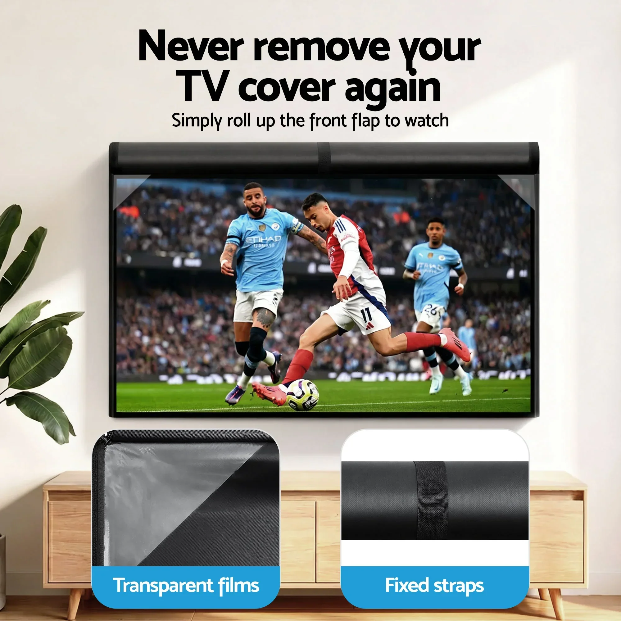 55-58 Inch TV Cover Waterproof Outdoor Patio Flat Television Protector - Image 5