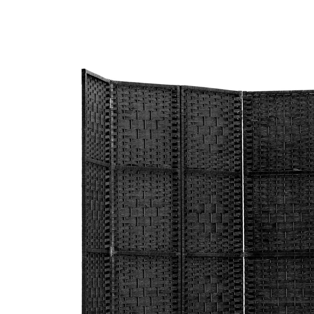 6 Panel Room Divider Screen 245x170cm Woven Black - Image 6