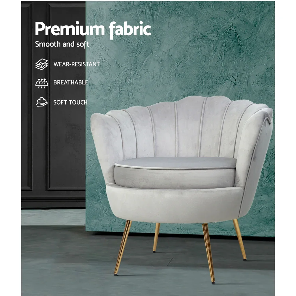 Armchair Velvet Grey Callista - Image 3
