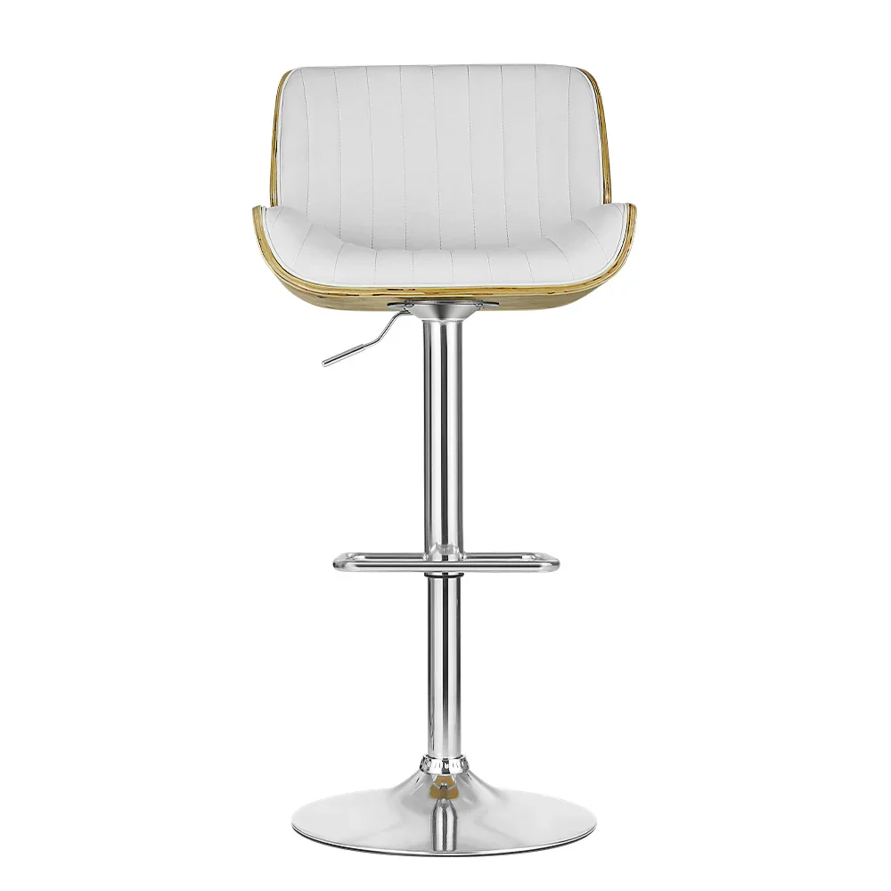 Bar Stools Swivel Leather Chairs Wooden - Image 3