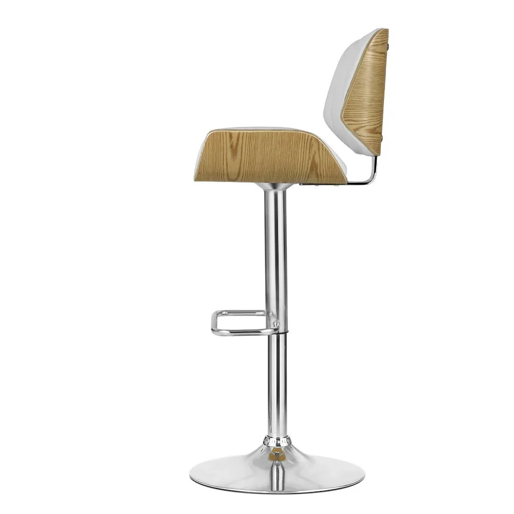 Bar Stools Swivel Leather Chairs Wooden - Image 4