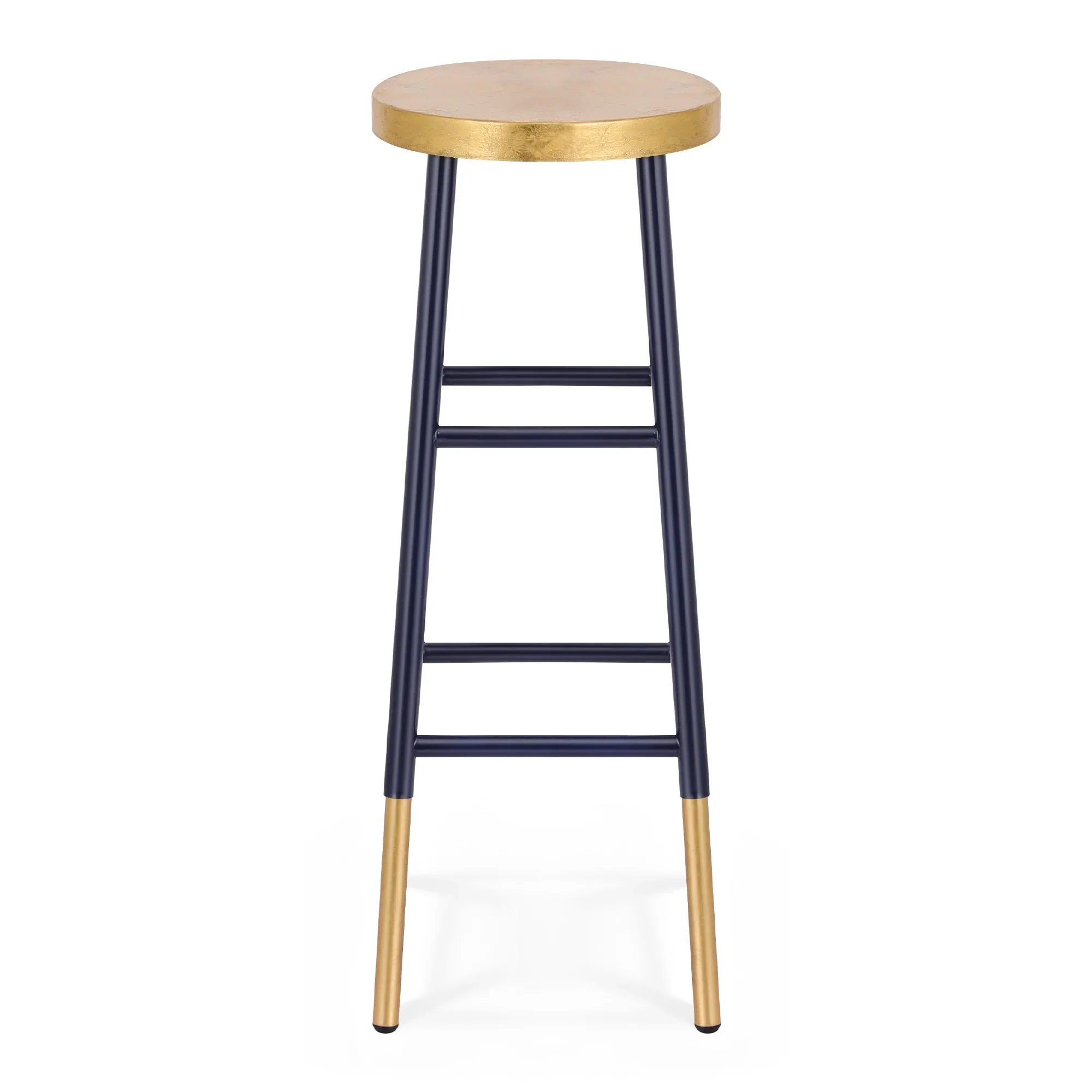 Bar Stools Metal Gold Navy - Image 6
