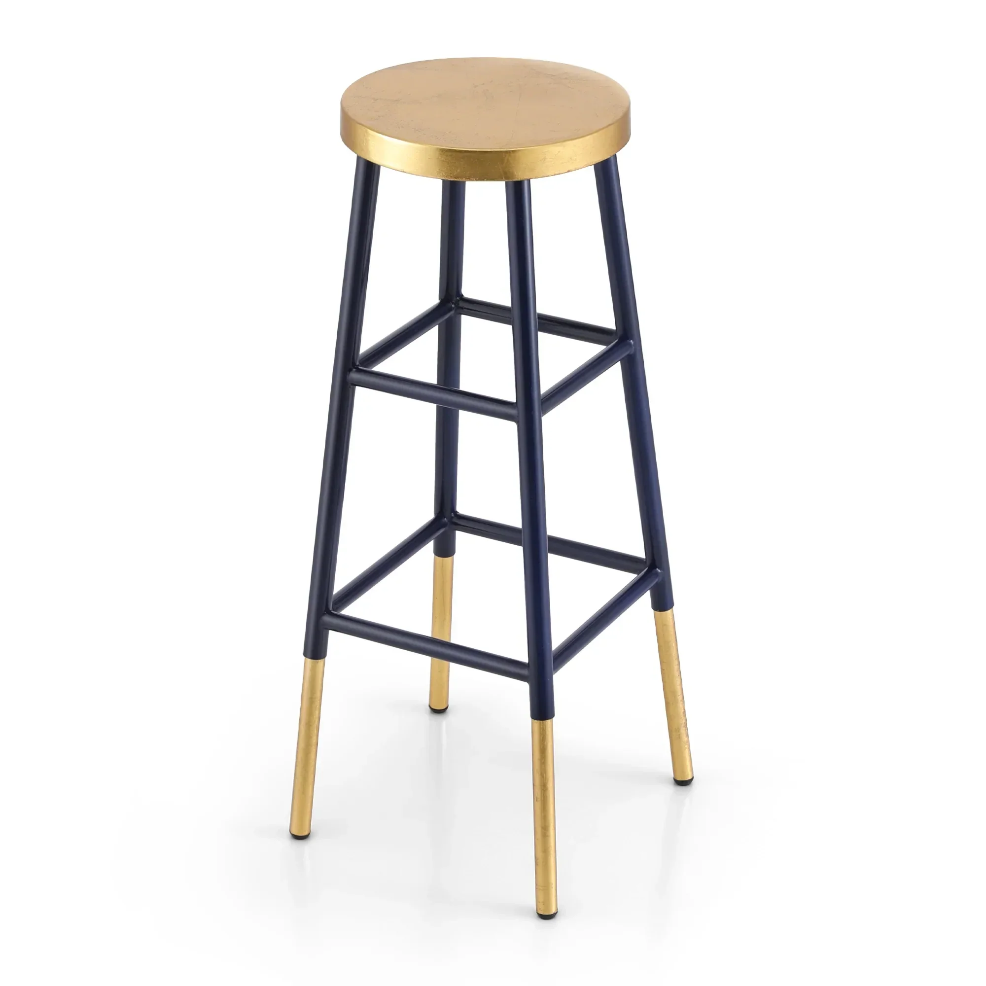 Bar Stools Metal Gold Navy - Image 7