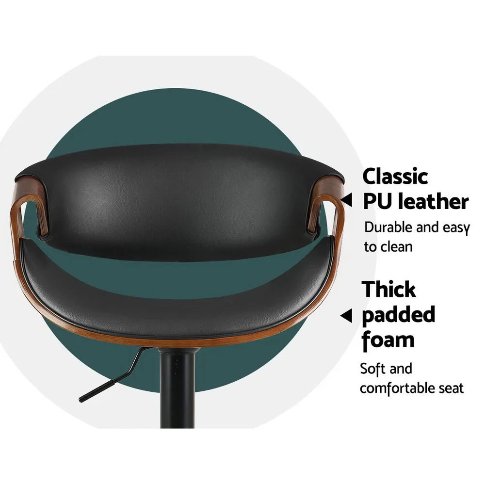 Bar Stools Gas Lift Leather w/Armrest - Image 7