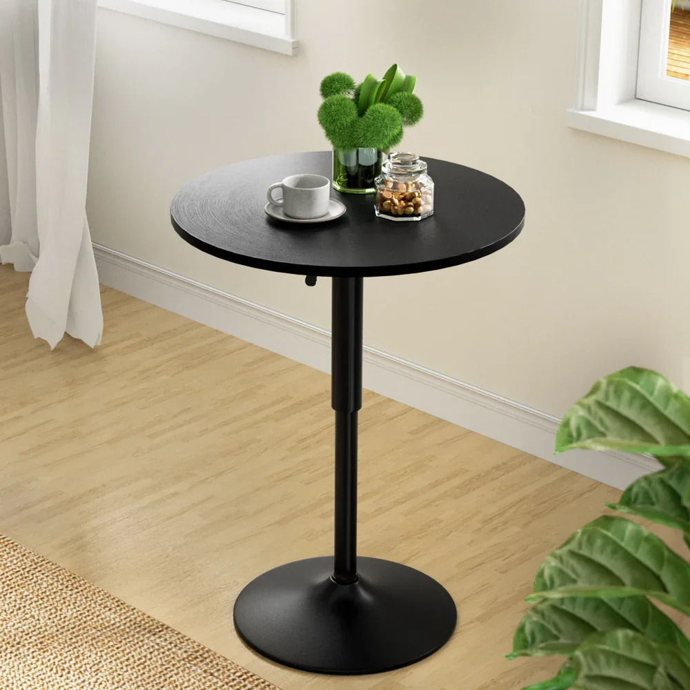 Bar Table Gas Lift Round Black - Image 15