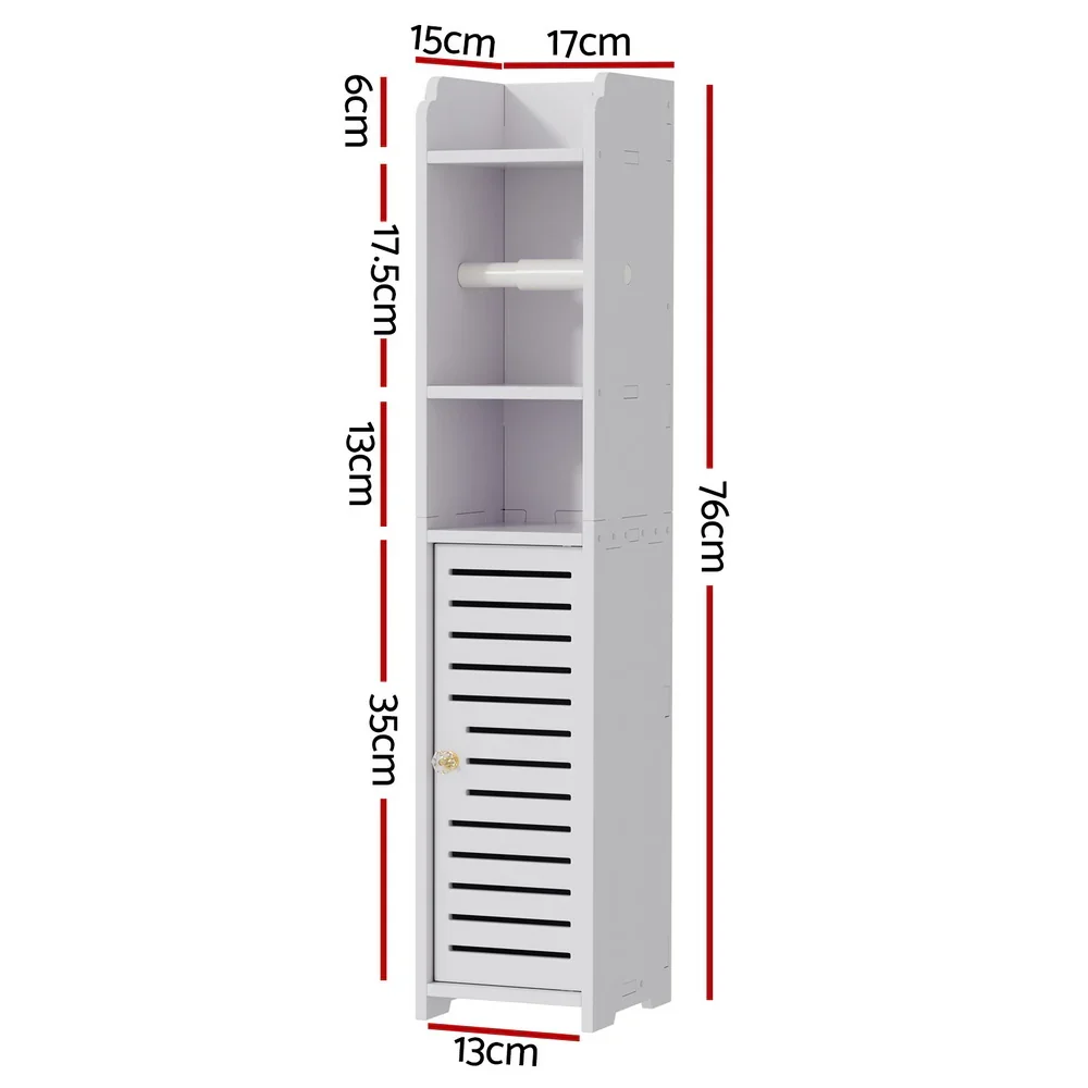Bathroom Cabinet Toilet Roll Holder Tissue Organizer 3 Tier Floor Cabinet - Image 4