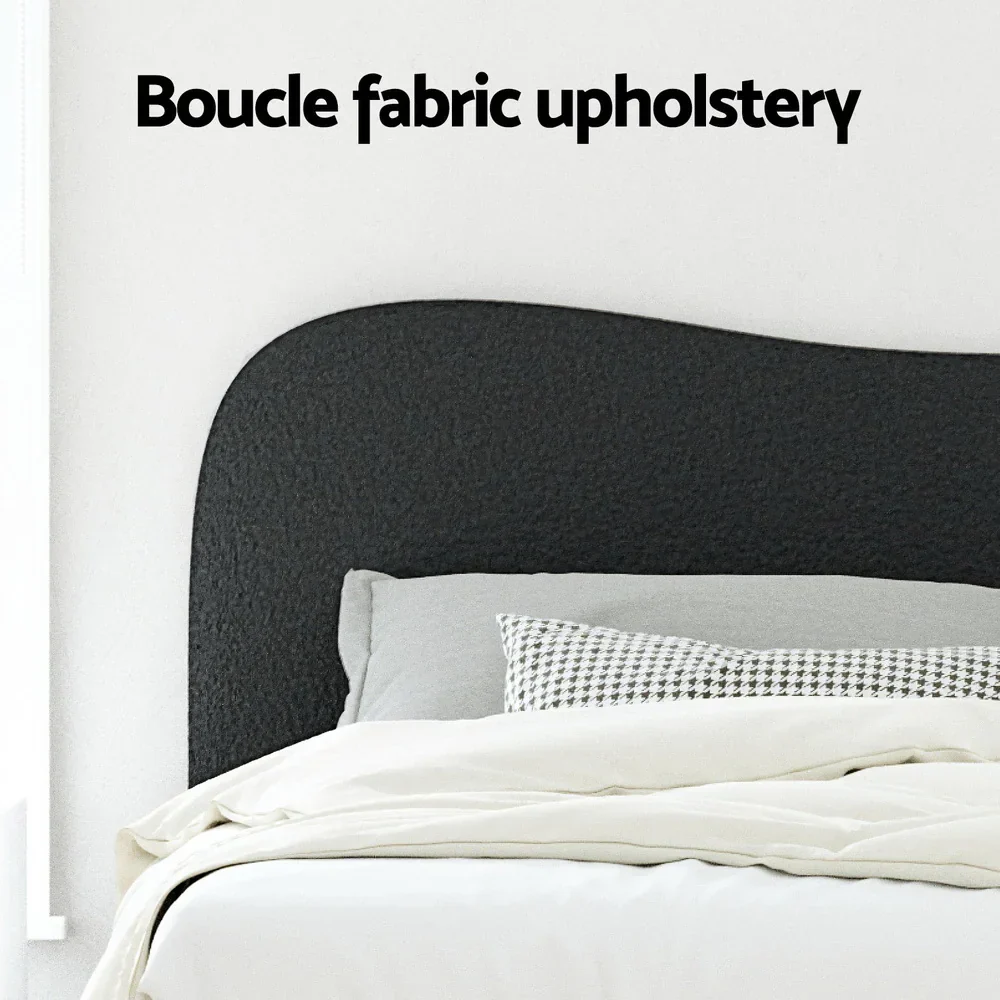 Bed Frame Double Size Boucle DARA - Image 4
