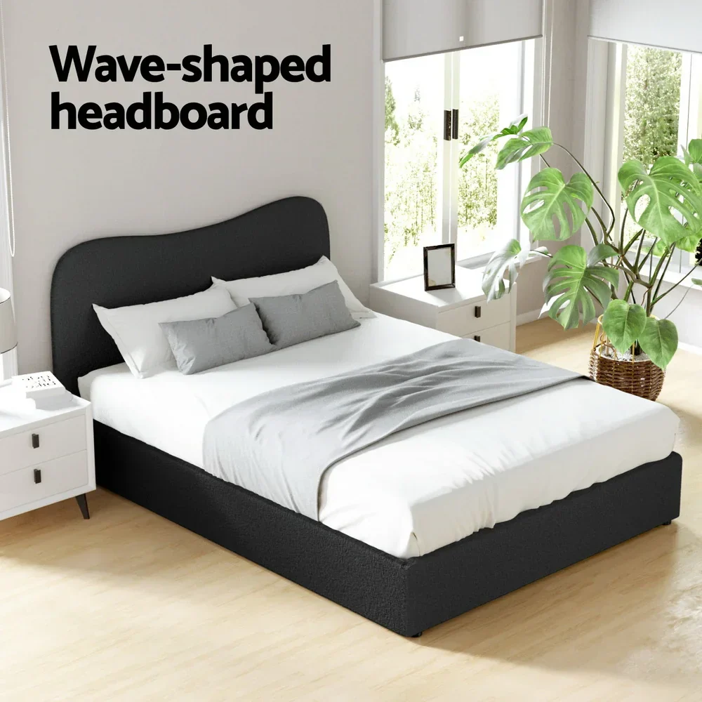 Bed Frame Double Size Boucle DARA - Image 5