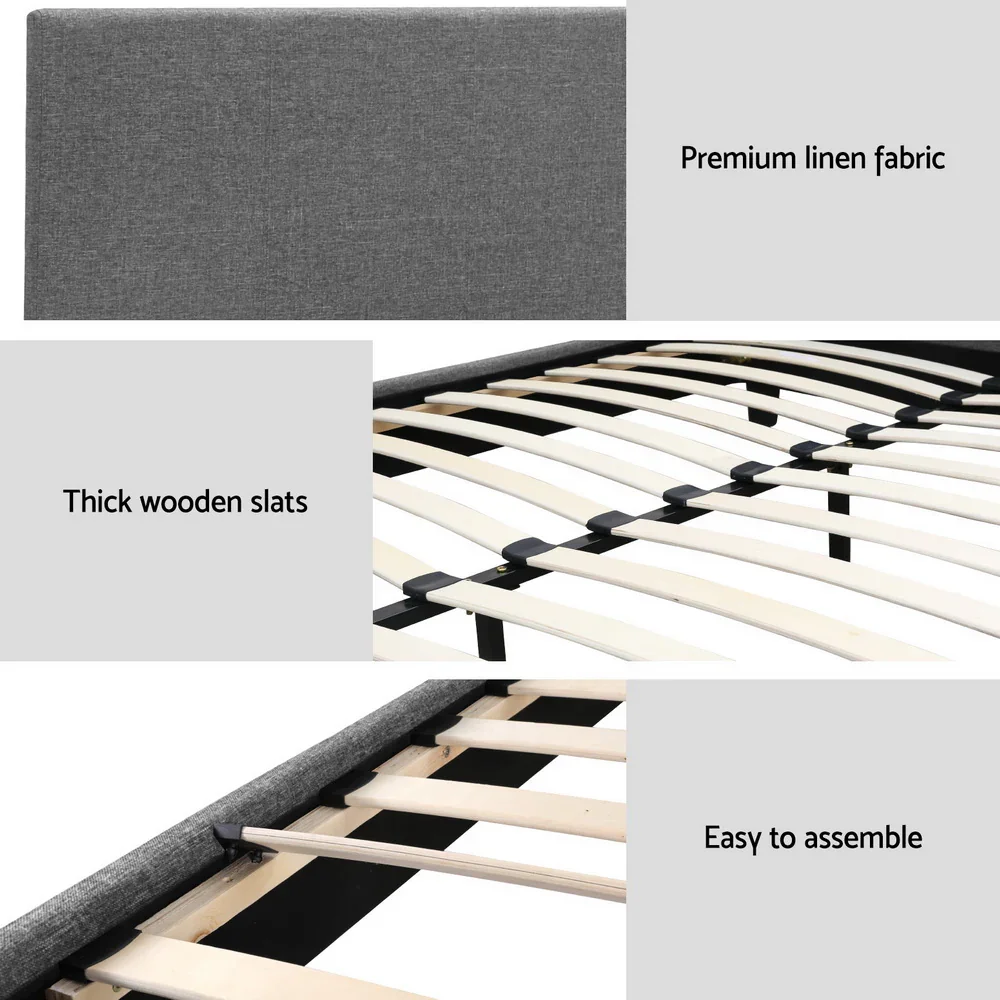 Bed Frame King Size Grey NEO - Image 6