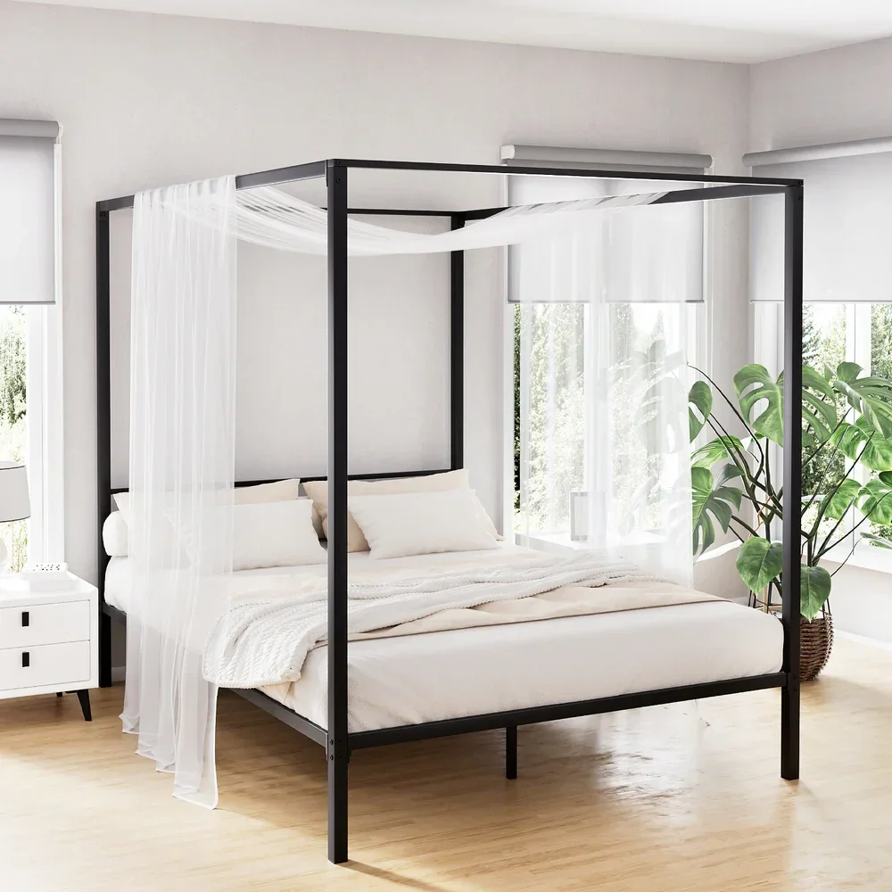 Bed Frame Double Size Metal Bed Frame POCHY - Image 7