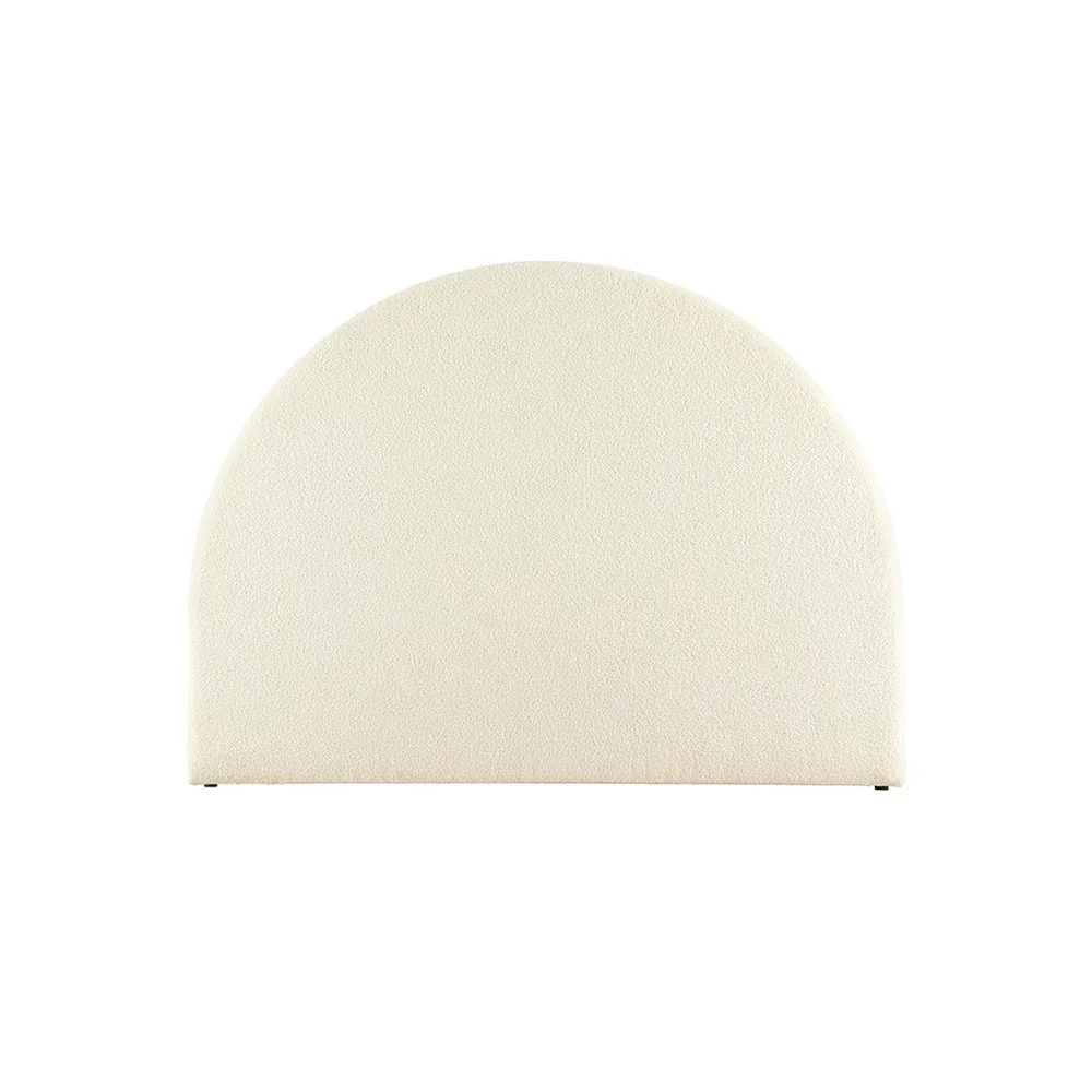 Bed Head Headboard Bed Frame Queen Boucle - GREI White - Image 4