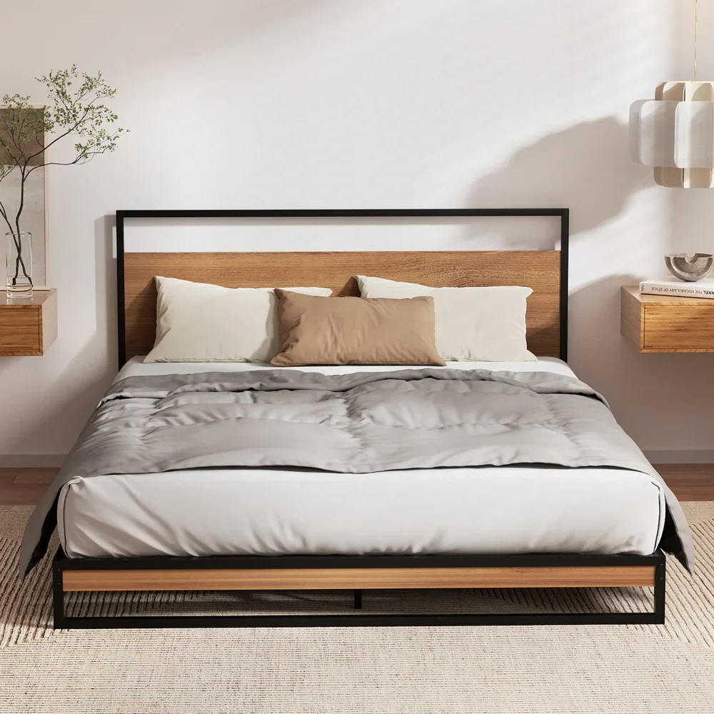 Bed Frame Queen Size Metal Frame DANE with Mattress - Image 4