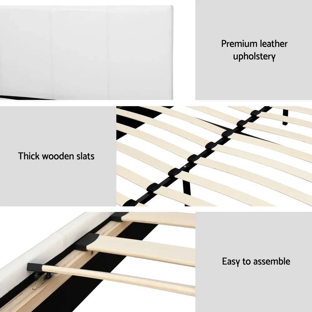 Bed Frame Queen Size White NEO - Image 6