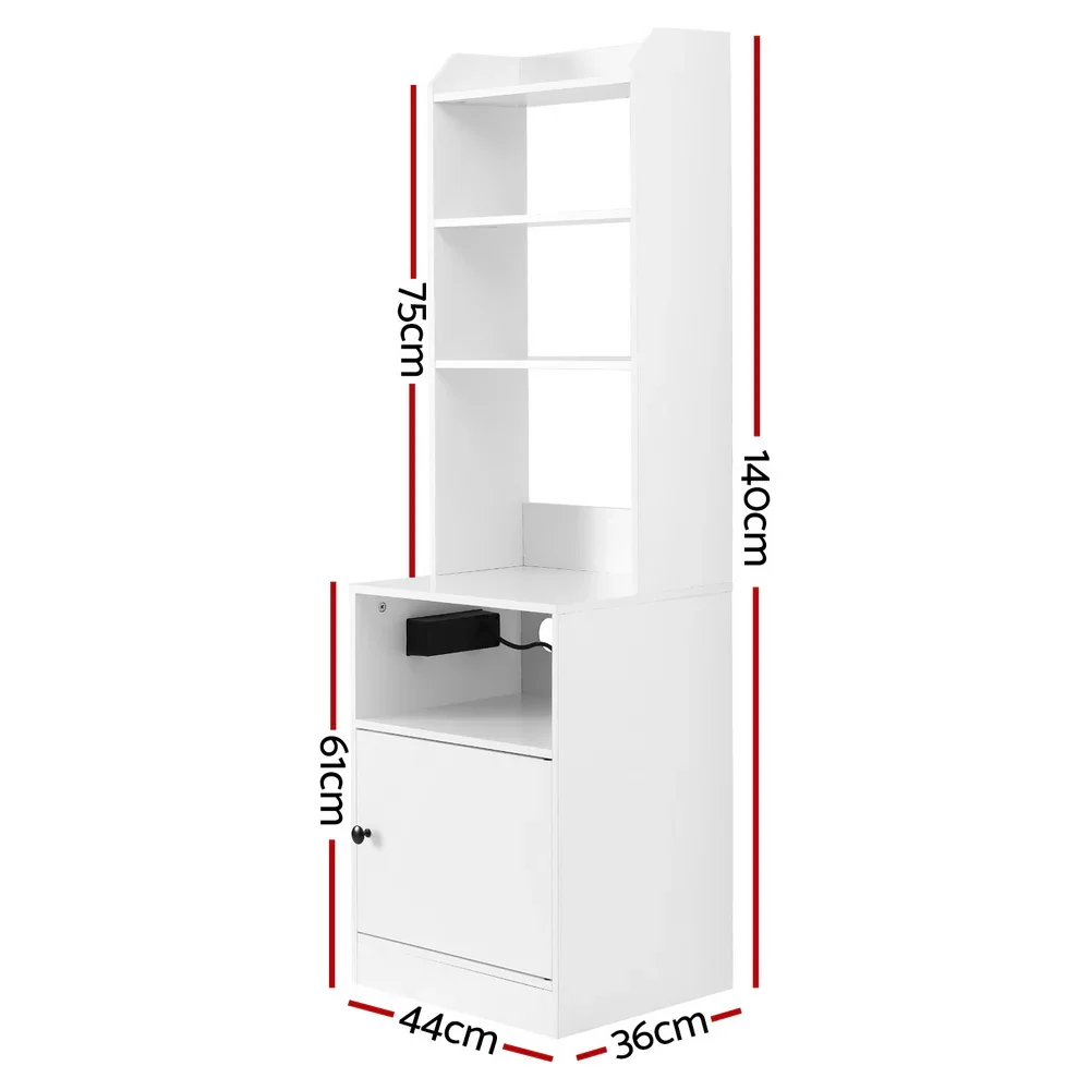 Bedside Table Nightstand Charging Station - Image 4