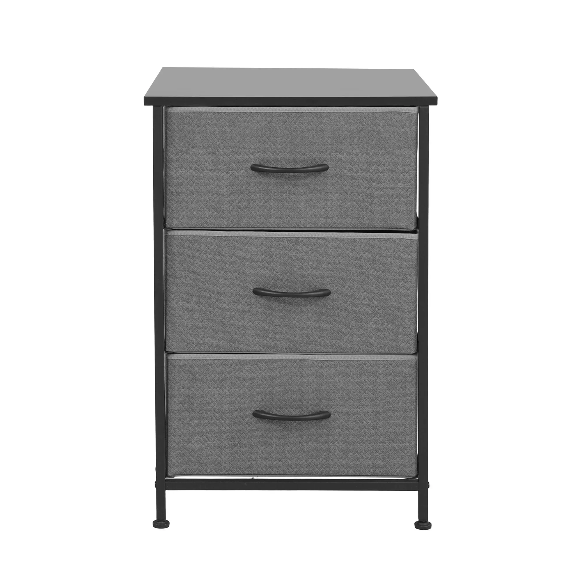 Chest of 3 Drawers Storage Dresser Tallboy Grey - Image 7
