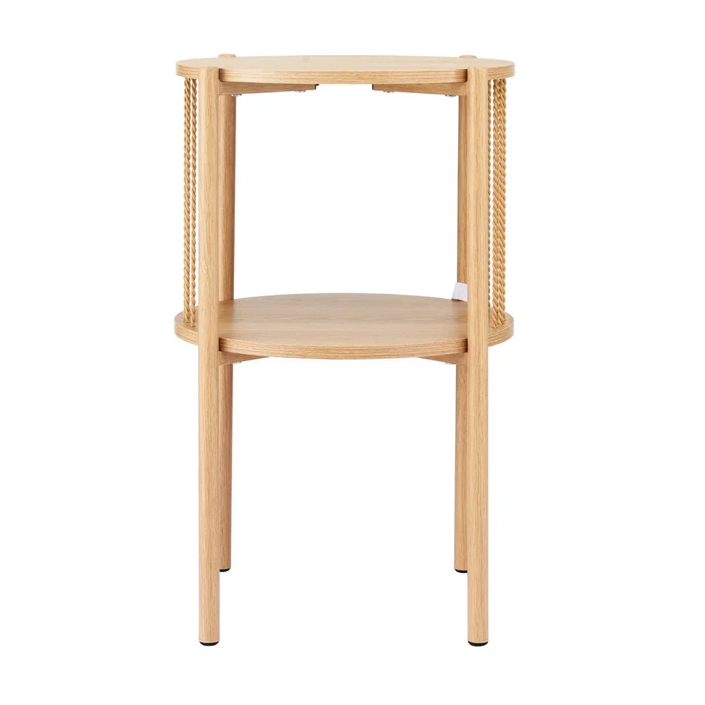 Coffee Table 2-Tier Round Wood - Image 3