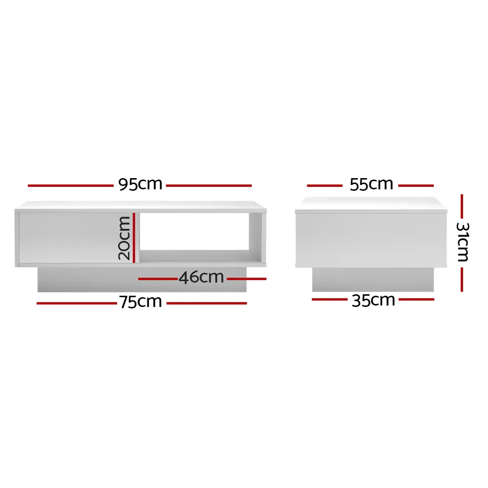 Coffee Table Led Lights White - Image 2