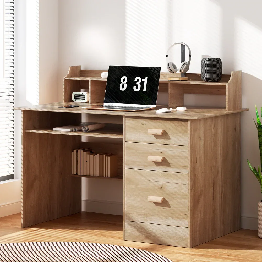 Computer Desk Office Study Desks Table Shelf Drawer - Image 7