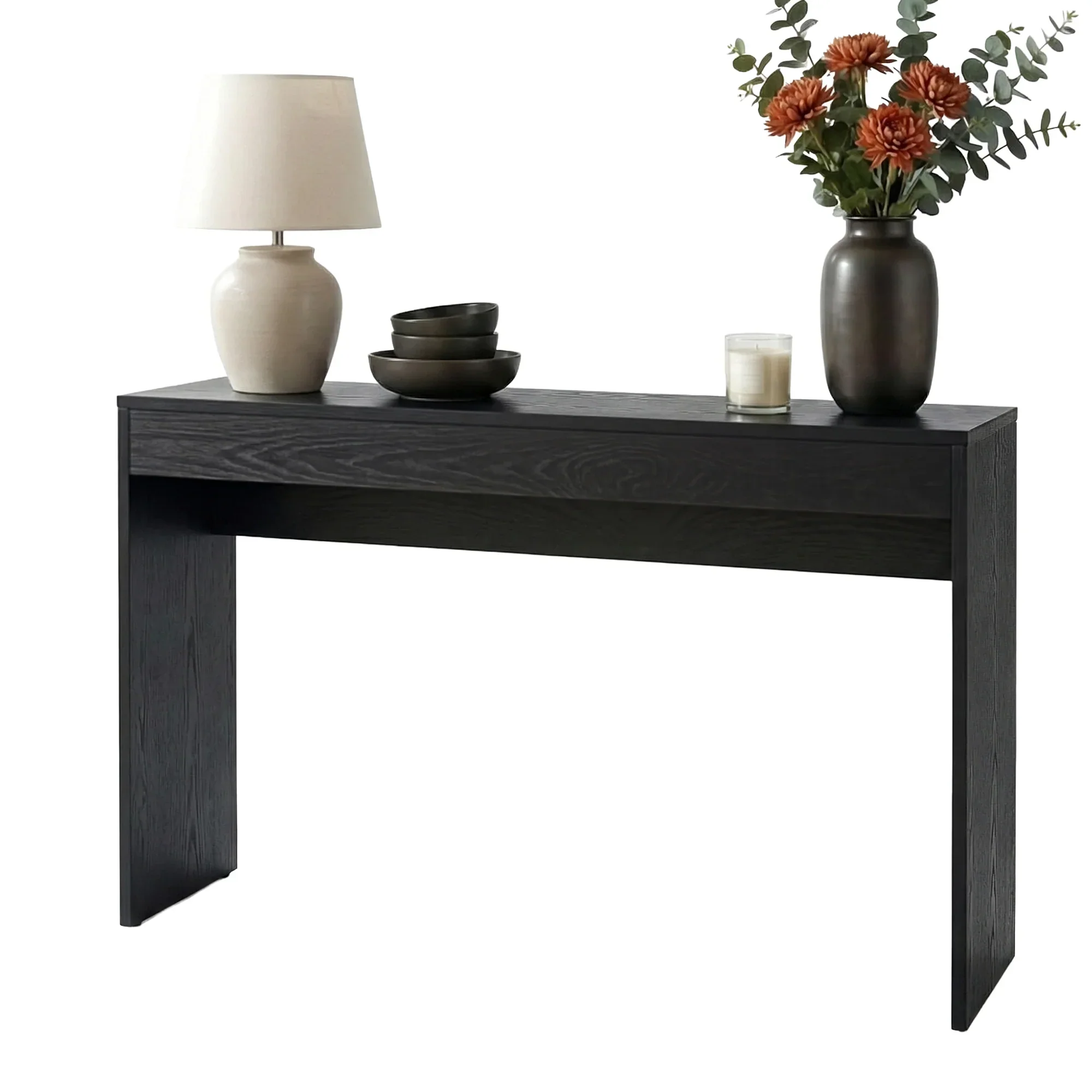Console Table Hallway Sofa Entryway Entrance 120CM Black - Image 7