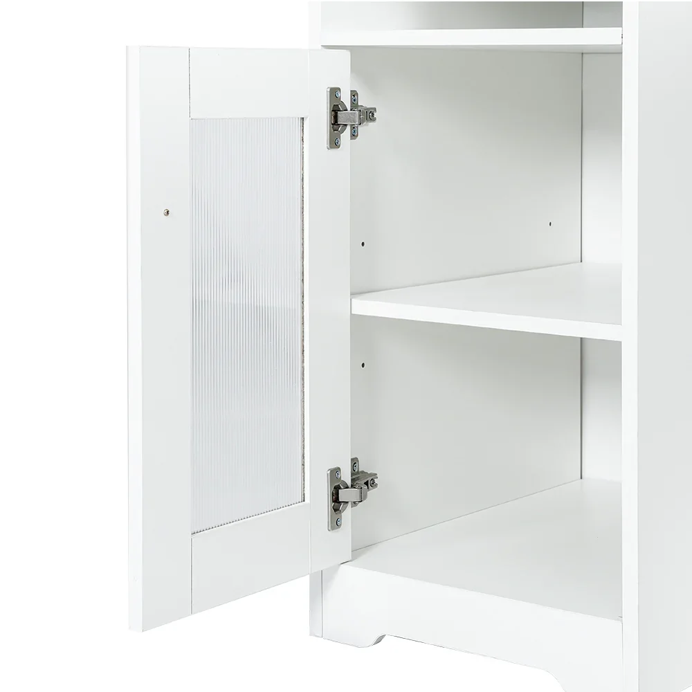 Computer Desk Shelf Cabinet L-Shape White 150CM - Image 3