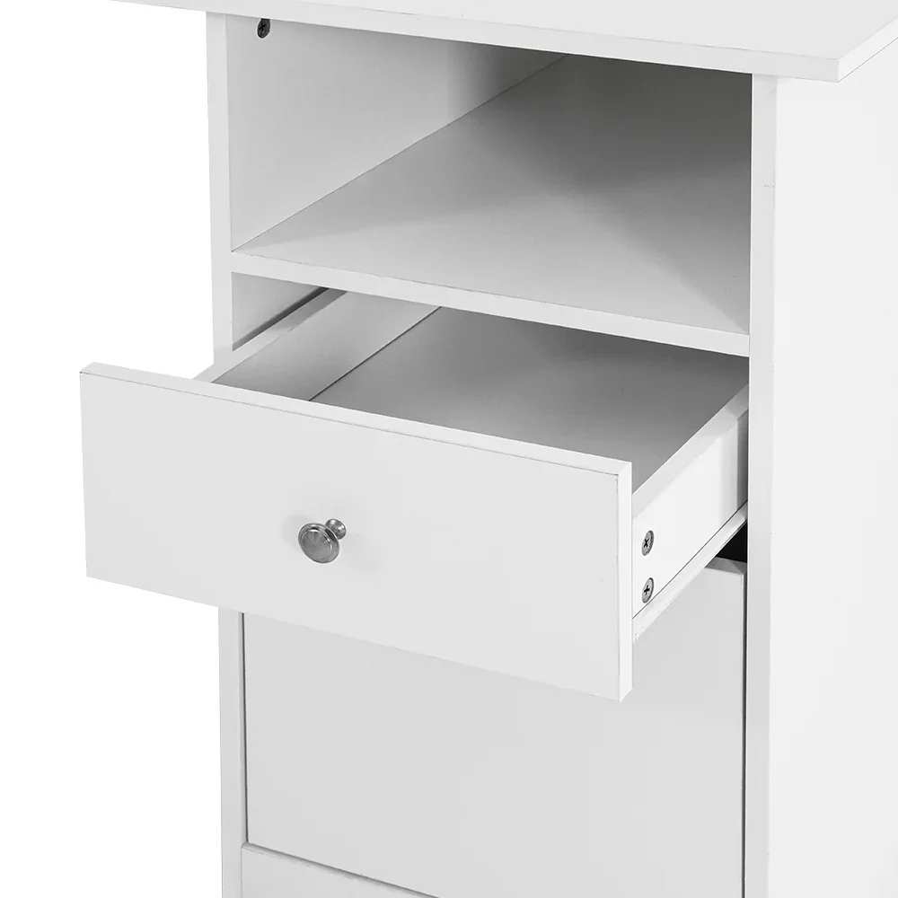 Computer Desk Shelf Cabinet L-Shape White 150CM - Image 4