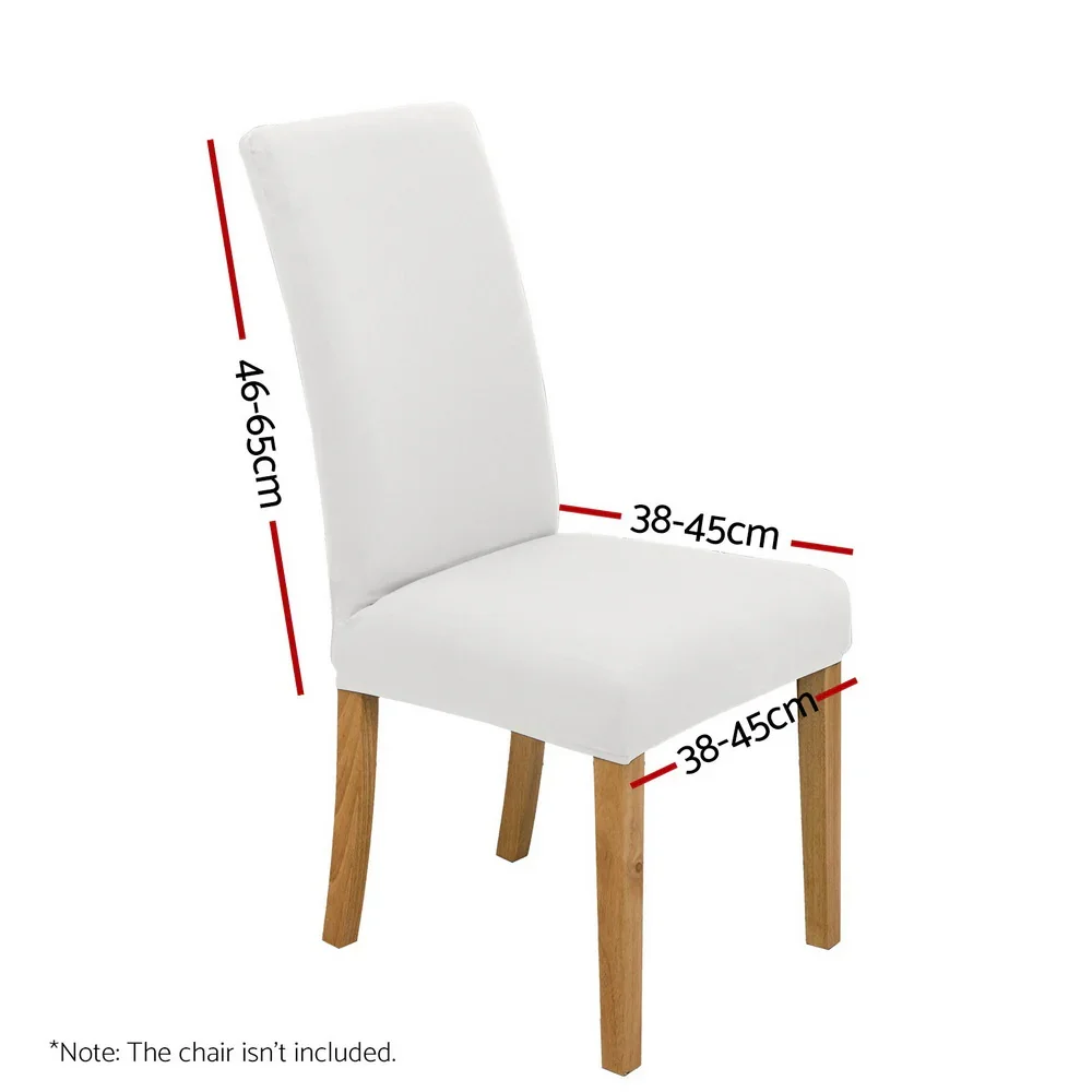 Dining Chair Covers 6x Slipcovers Spandex Stretch Banquet Wedding White - Image 2