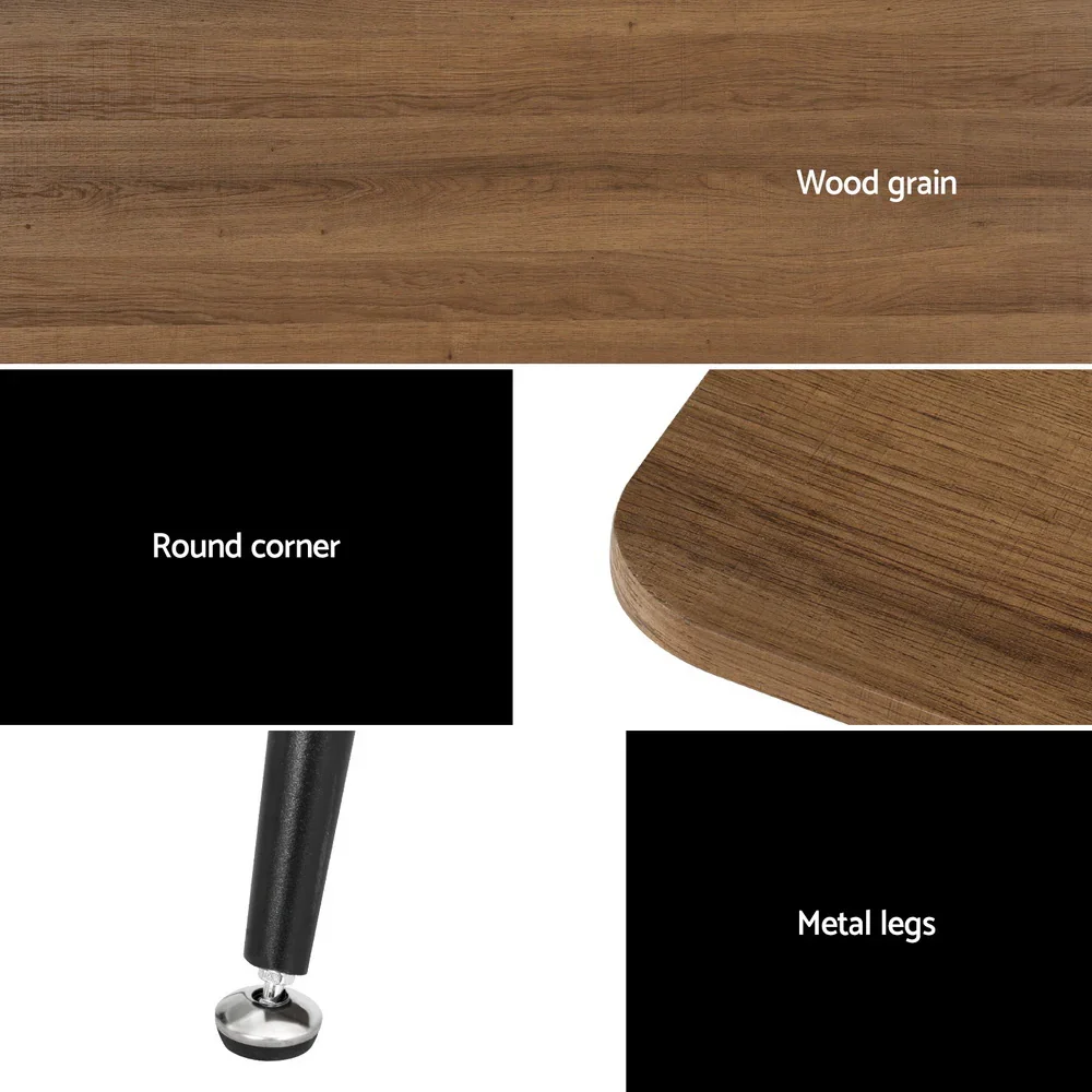Dining Table 4 Seater Kitchen Cafe Wooden Table Rectangular 120CM - Image 6