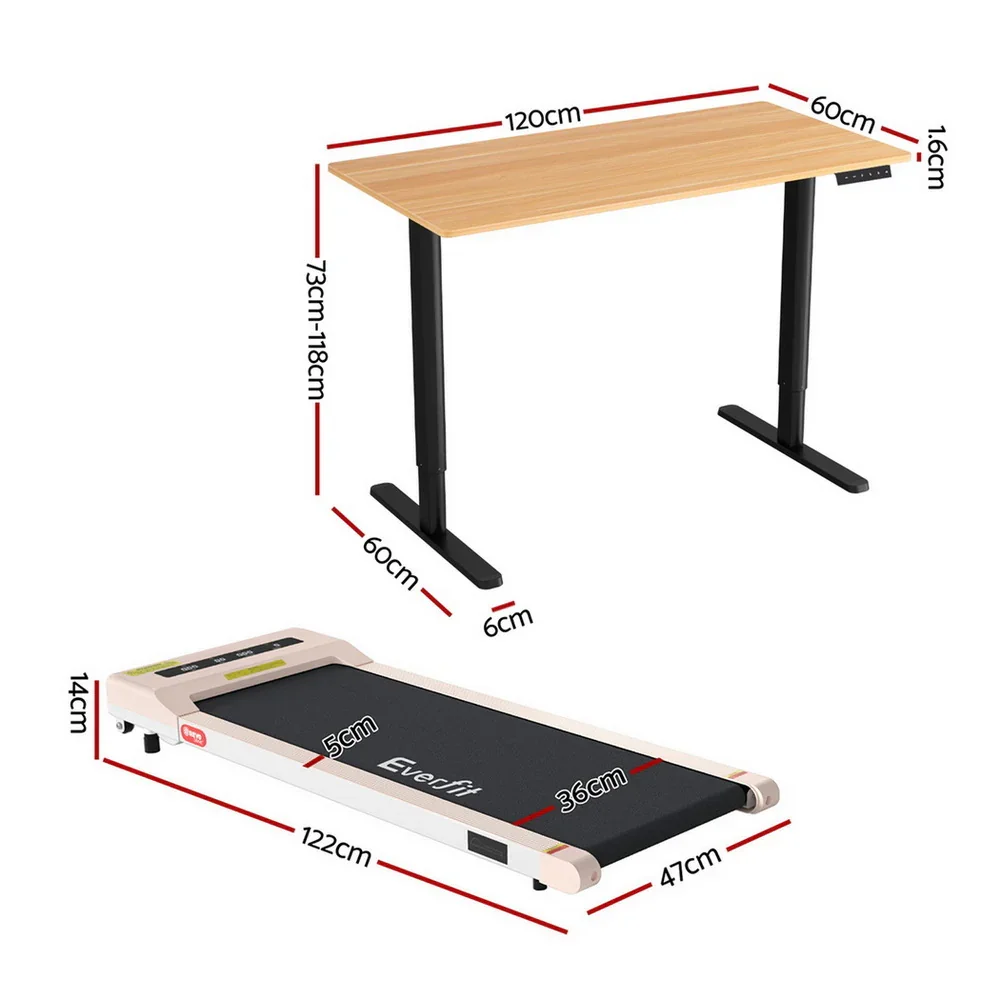 Electric Treadmill with 120cm Automatic Standing Desk Walking Pad 360mm - Image 2