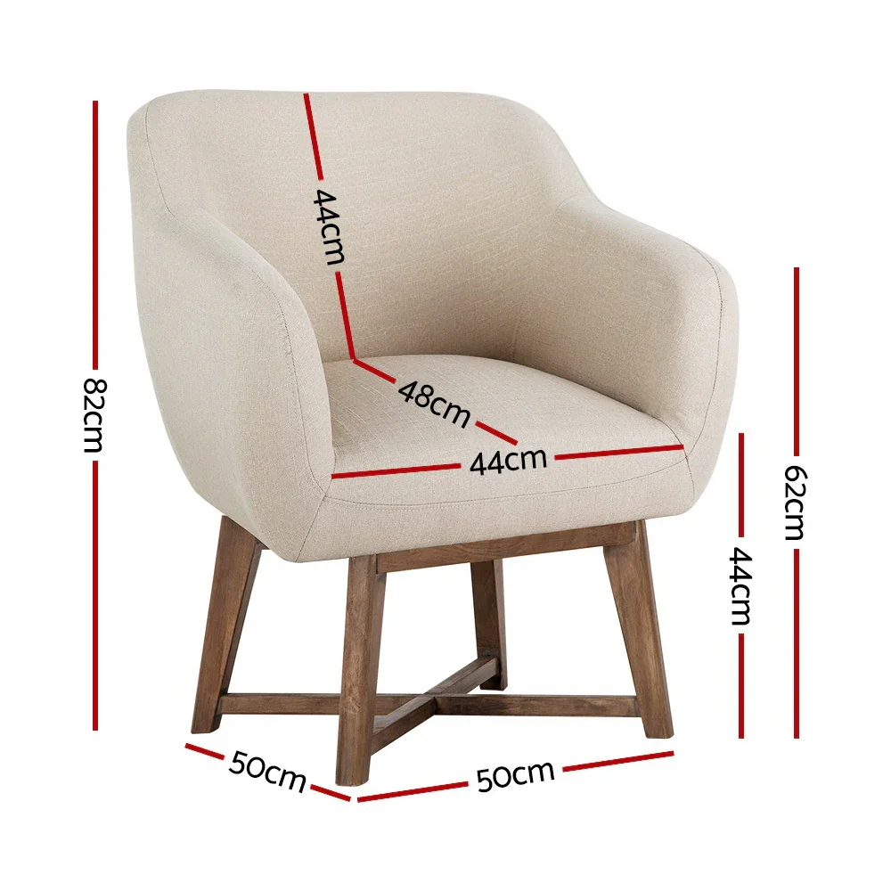 Armchair Tub Chair Beige Aston - Image 2