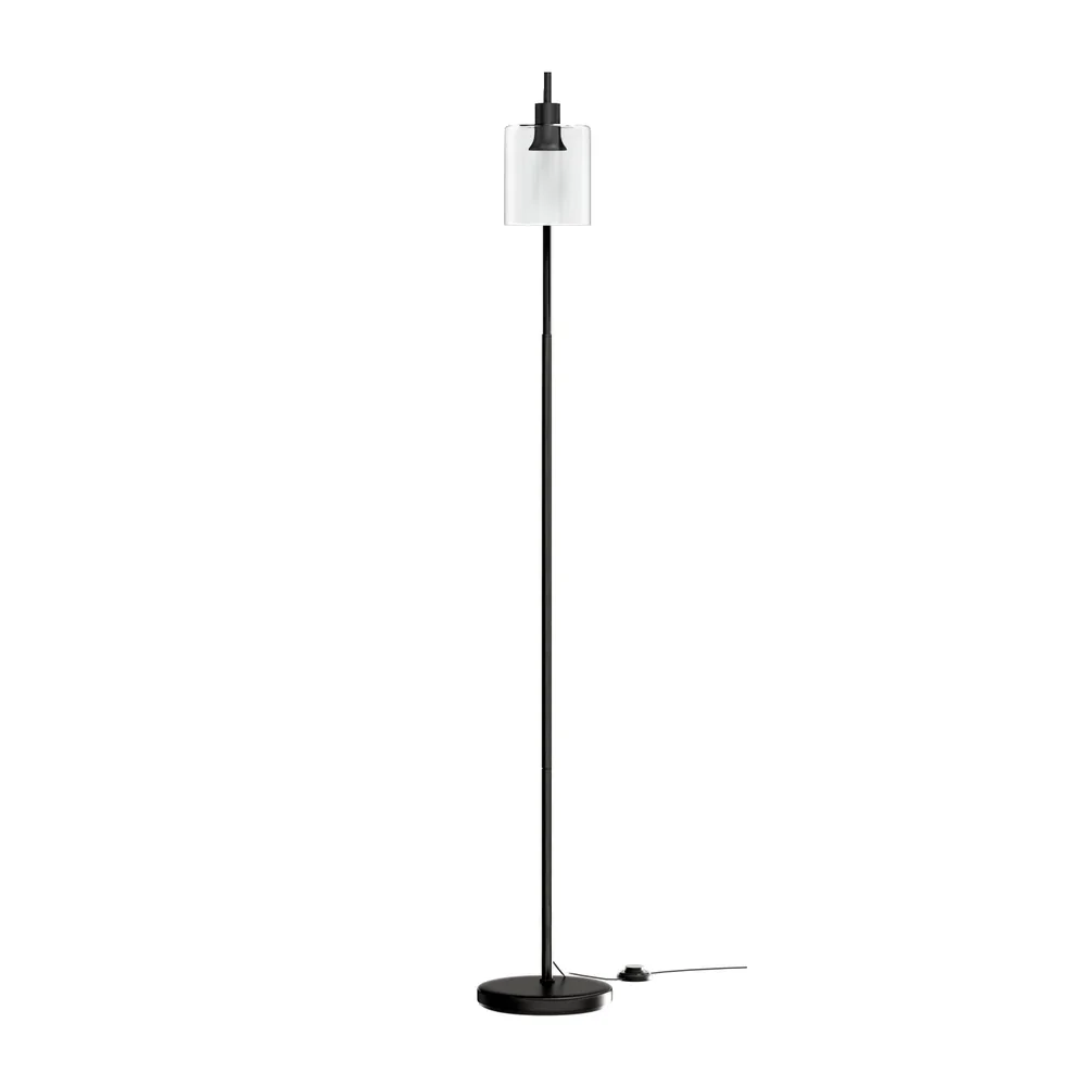 Floor Lamp Light Stand Modern Home Living Room Office Reading Glass Shade Black - Image 6