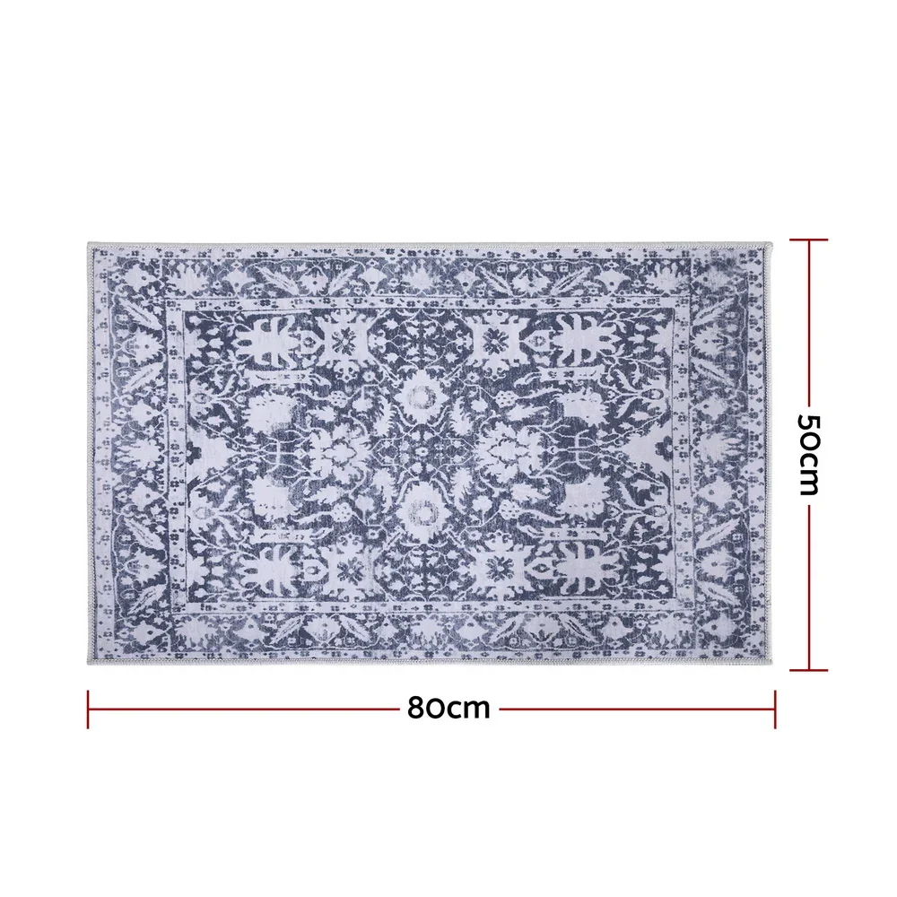 Floor Rug 50X80cm Doormat Soft Velvet Non-Slip Bath Mat Small Rug Modern - Image 3