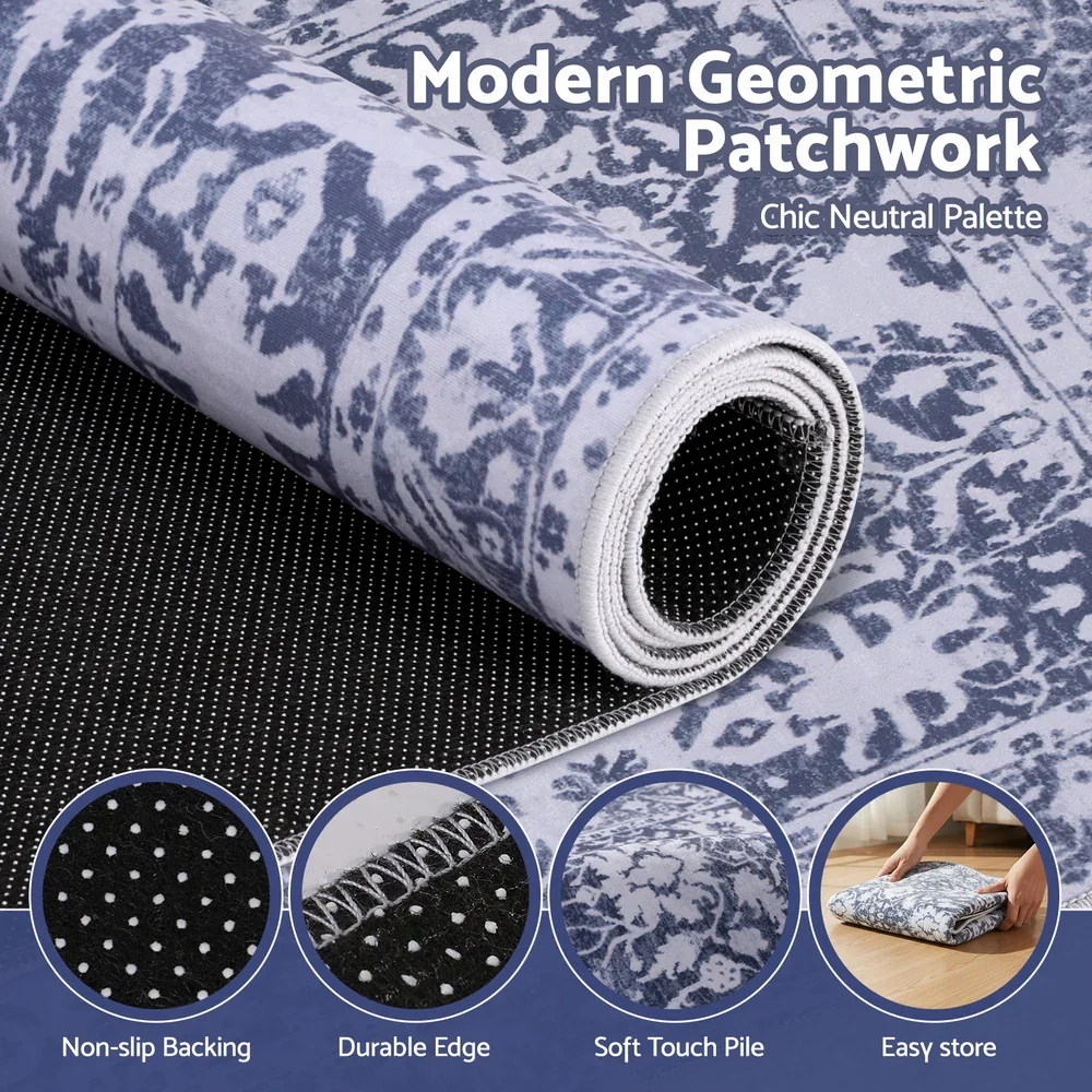 Floor Rug 50X80cm Doormat Soft Velvet Non-Slip Bath Mat Small Rug Modern - Image 5