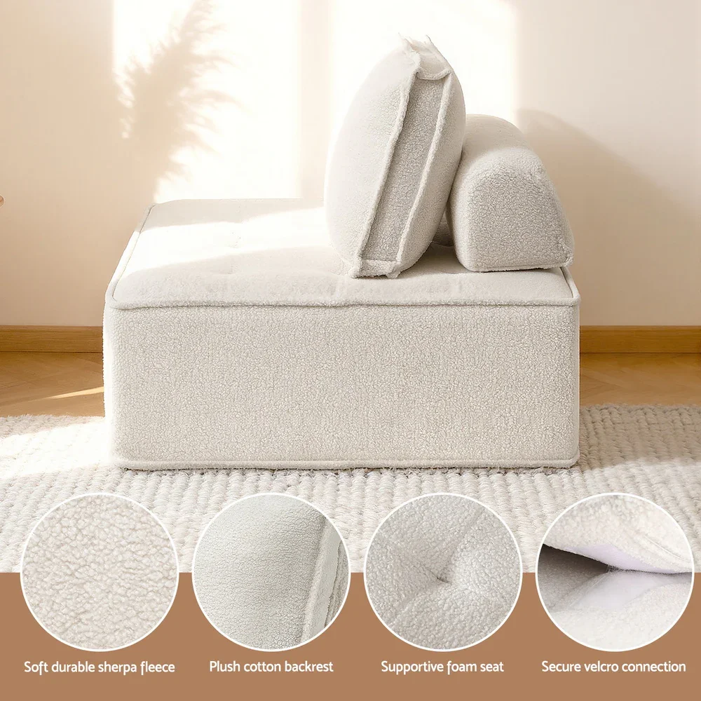 Floor Sofa Lounge Chair 6 Seater with Pillow - Image 5