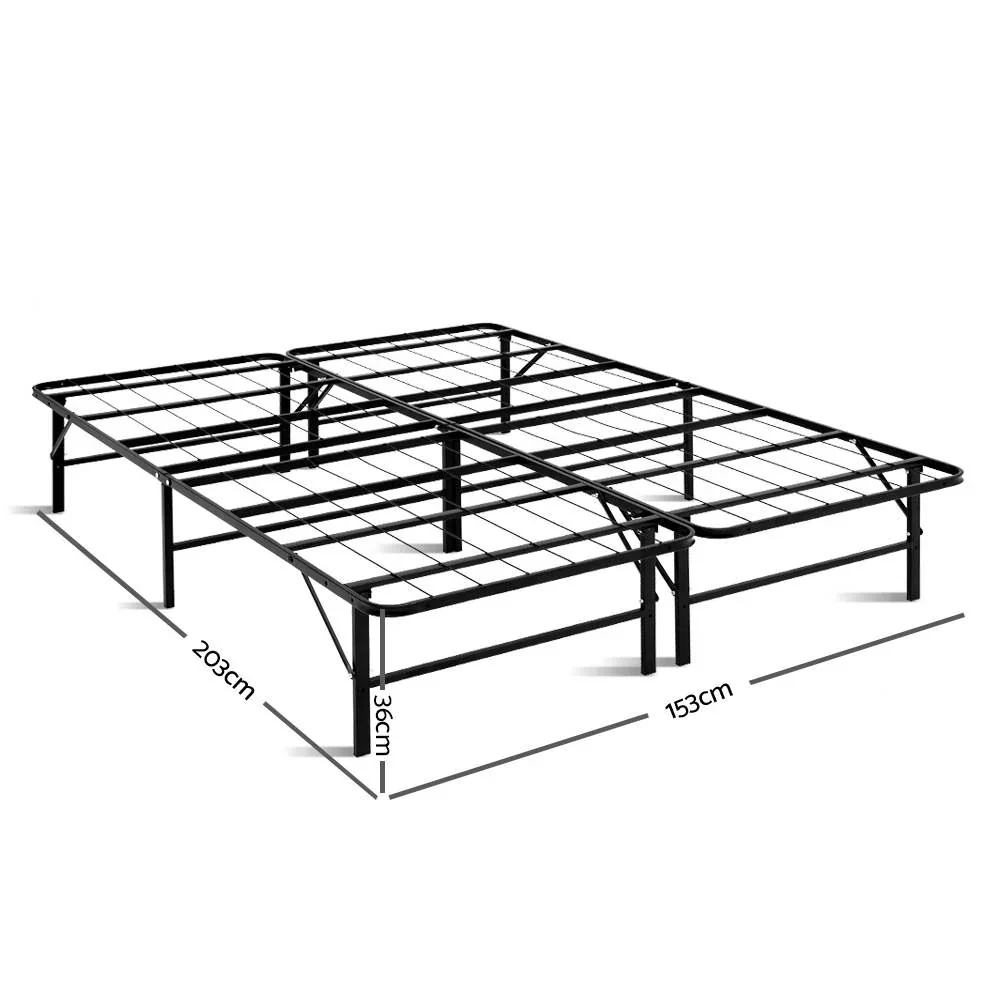 Folding Bed Frame Metal Base - Queen - Image 3