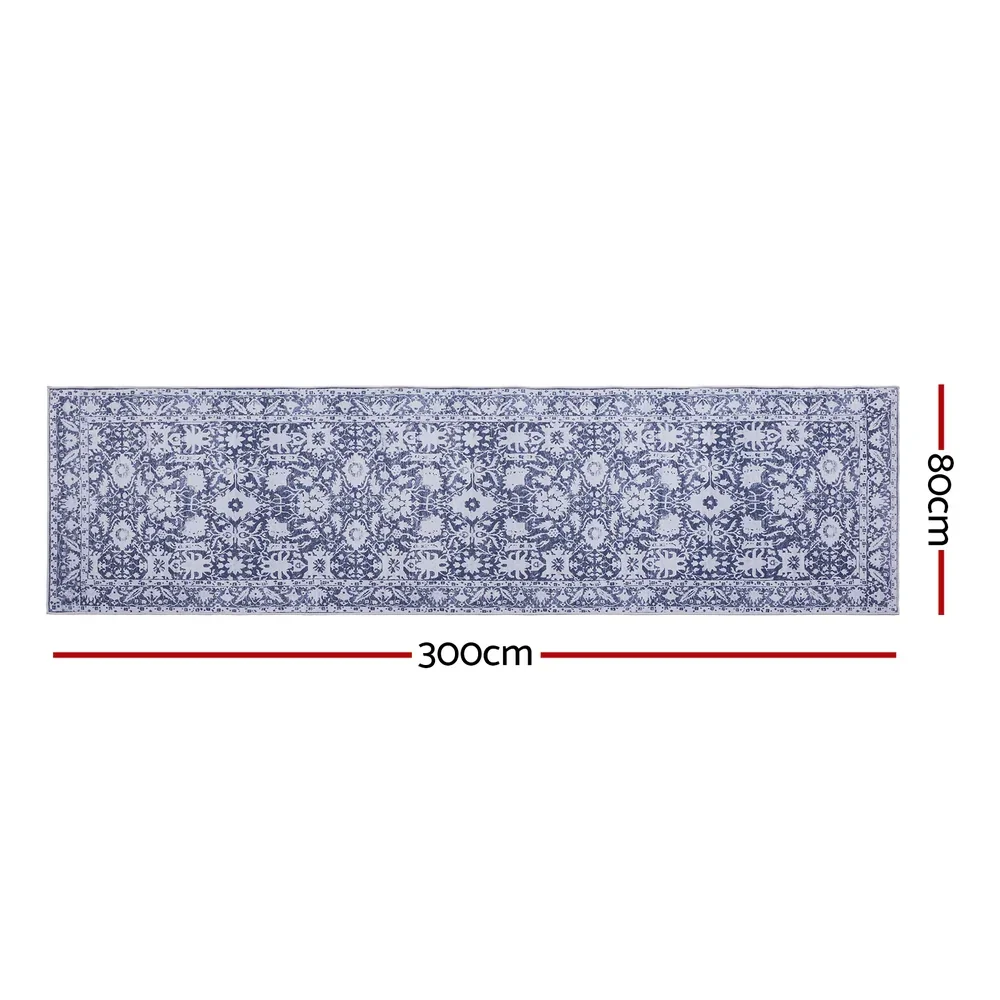 Hallway Runner Rug 80X300cm Soft Velvet Washable Modern Kitchen Mat - Image 3