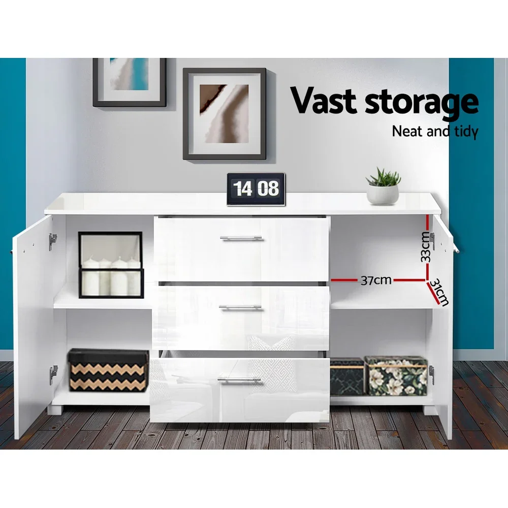 Buffet Sideboard High Gloss - White - Image 7