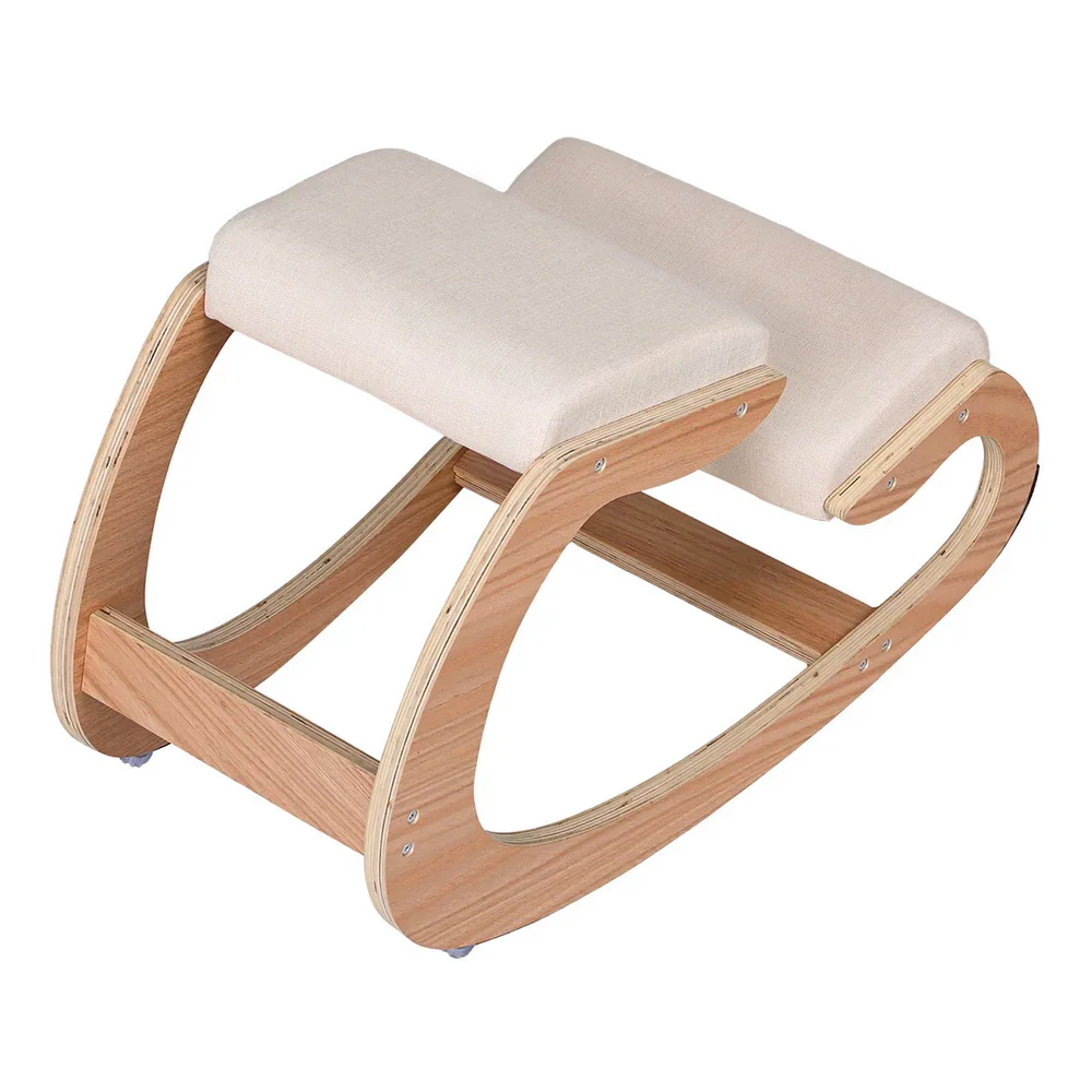 Kneeling Chair Ergonomic Posture Chair with Memory Foam Balance Stool for Home Office Gaming 120kg Weight Capacity Beige - Image 6