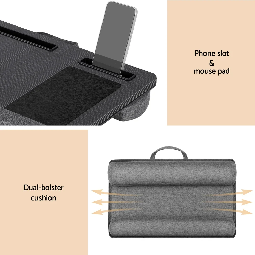 Lap Desk Laptop DeskS Portable w/ Wrist-rest Phone Slot Mouse Pad 55CM - Image 7