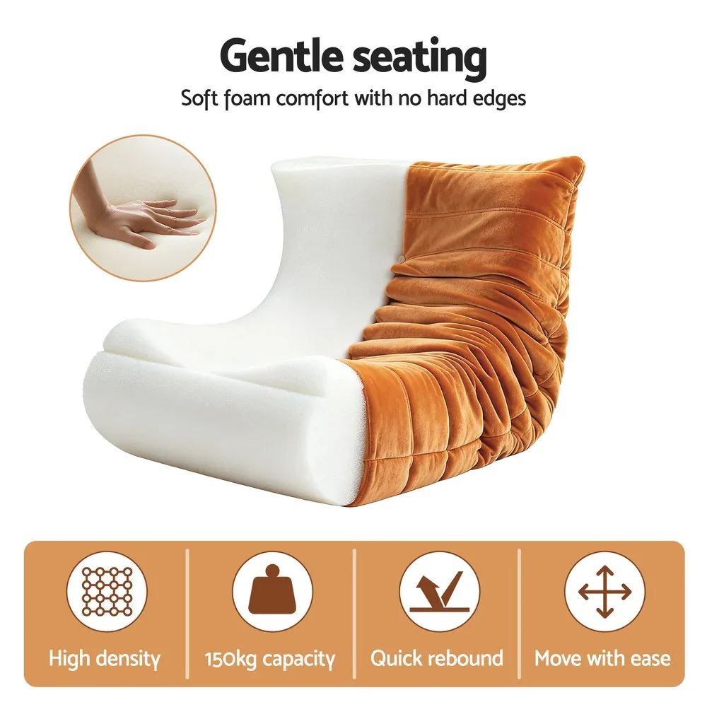 Lazy Sofa Accent Chair Floor Couch Leisure Lounge Foam Pouffe Recliner - Image 7