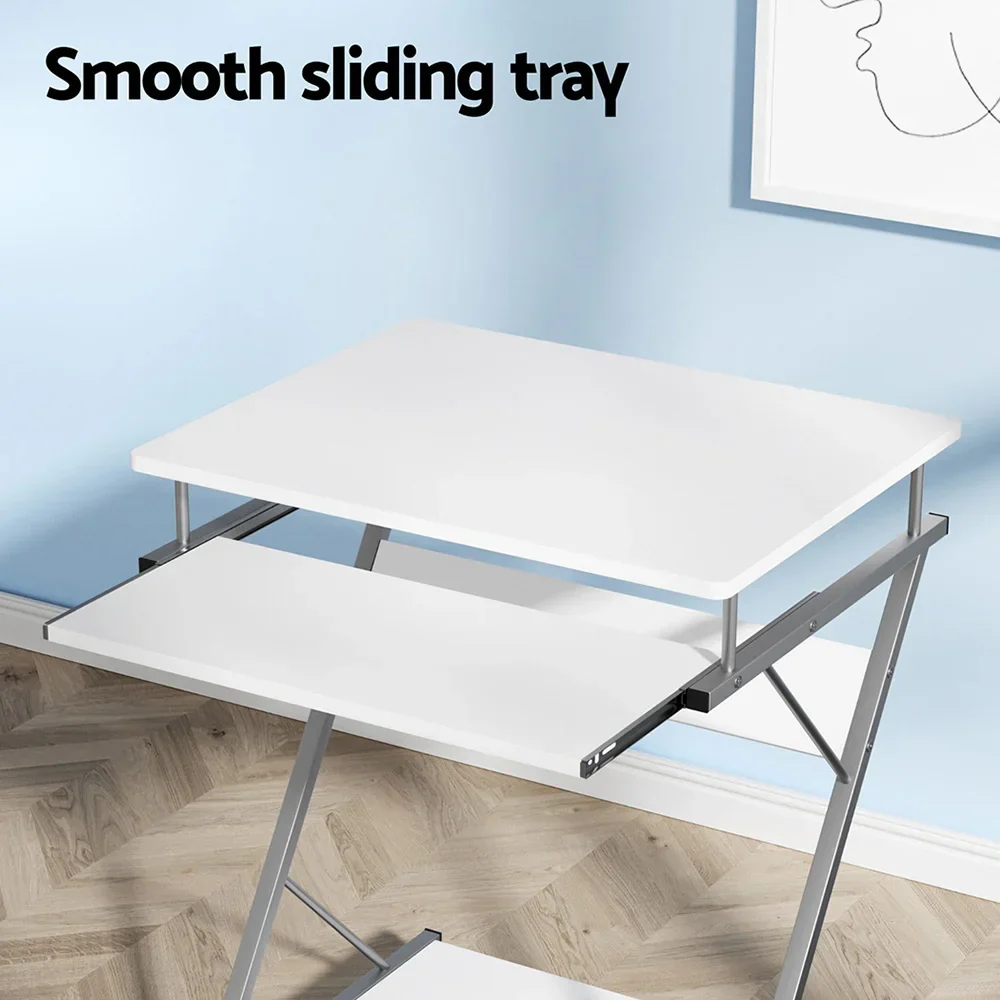 Computer Desk Keyboard Tray Shelf White 60CM - Image 2