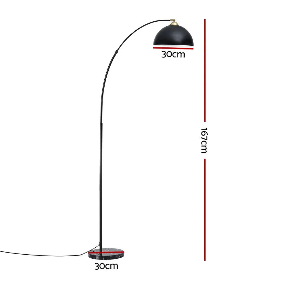 Modern Arched Floor Lamp Black Standing Heavy-Duty Marble Base for Living Room Bedroom - Image 5
