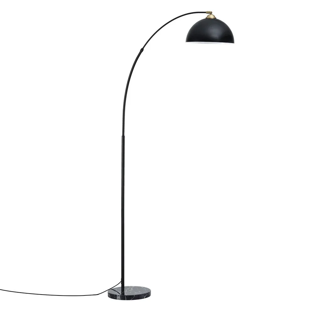 Modern Arched Floor Lamp Black Standing Heavy-Duty Marble Base for Living Room Bedroom - Image 6