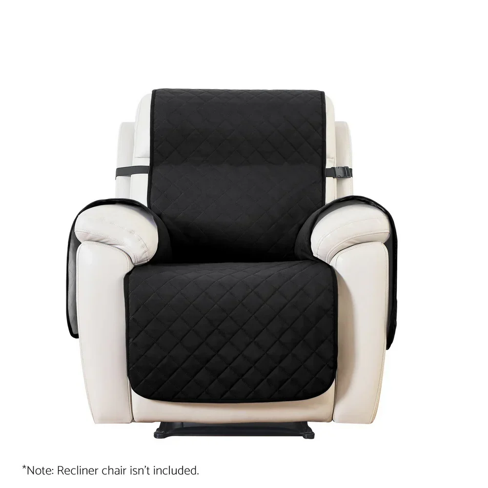 Recliner Chair Cover 100% Water Resistant Black - Image 3