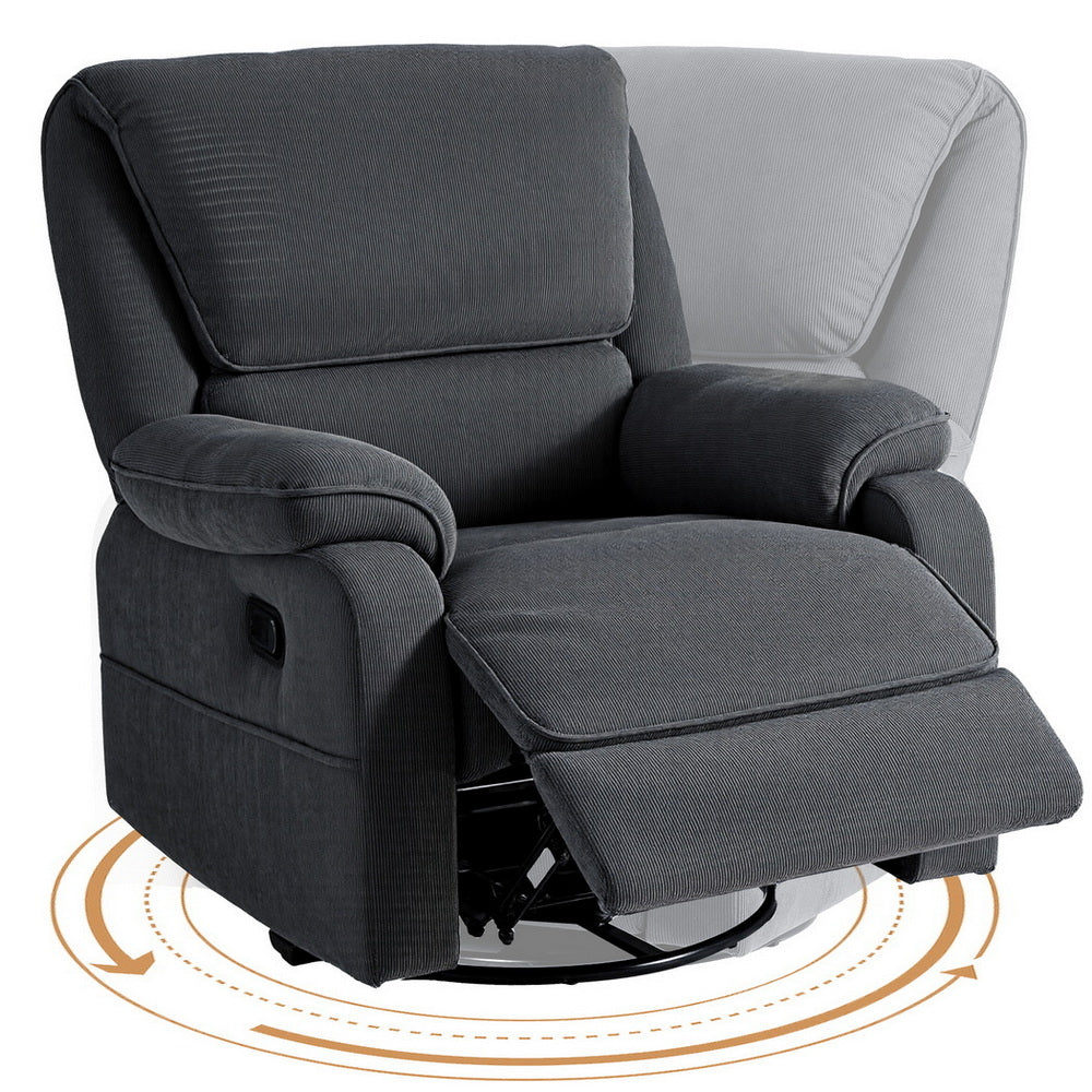 Rocking Recliner Chair 360 Swivel Massage Heated Reclining Chairs - Image 4