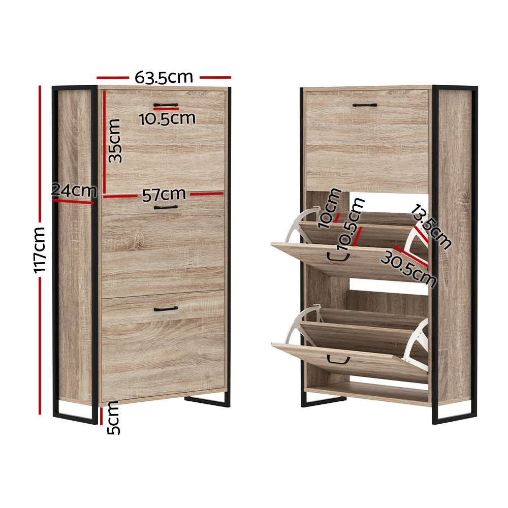 Shoe Rack Cabinet Adjustable Shelves 24 Pairs Tim - Image 5