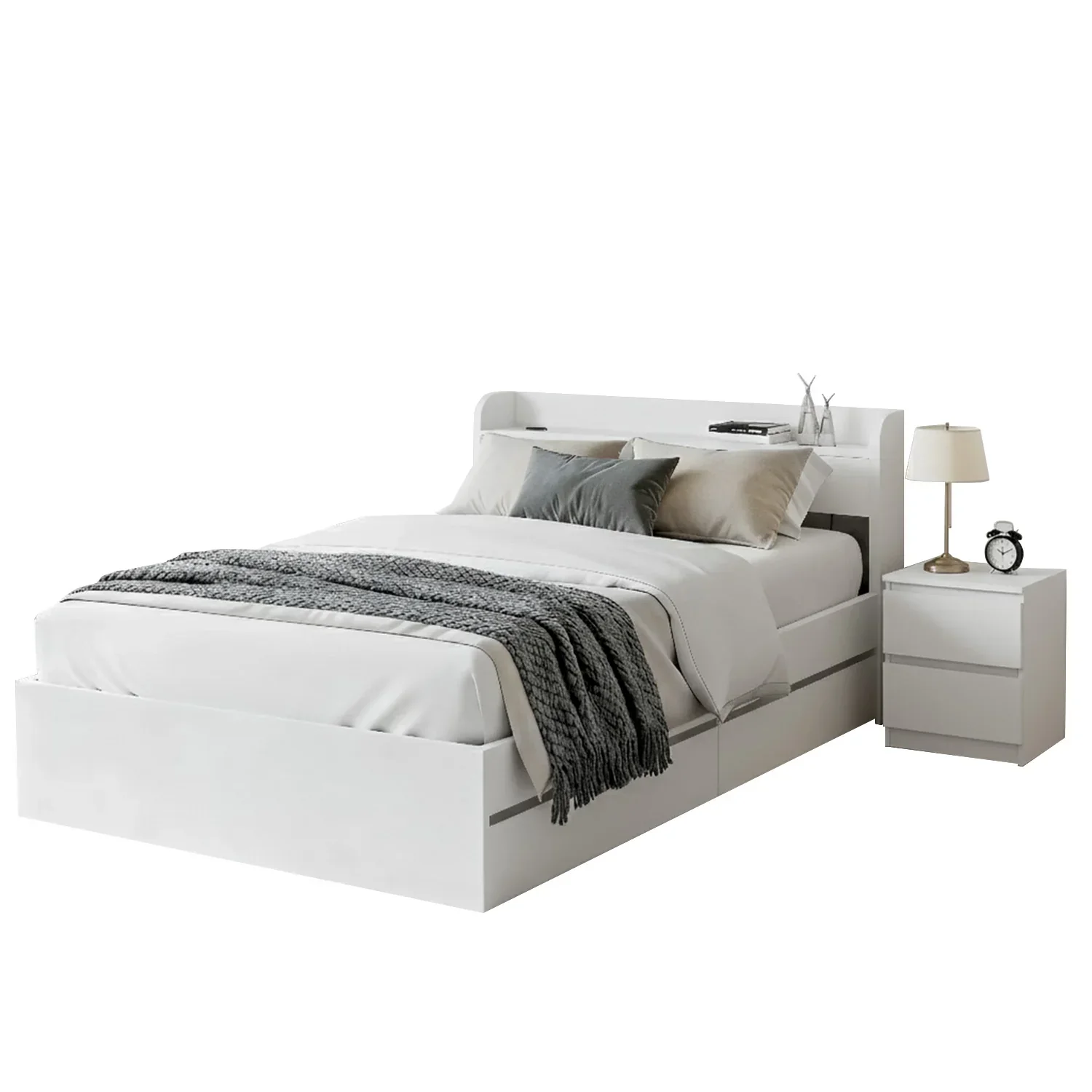 Single Bed Frame and Bedside Table - Image 7