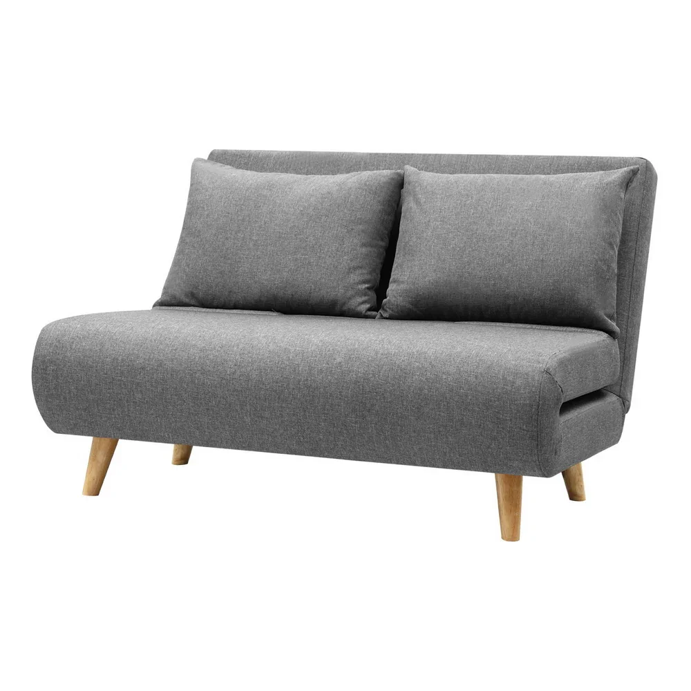 Sofa Bed 2 Seater Convertible Couch Recliner Lounge Chair Linen - Image 2