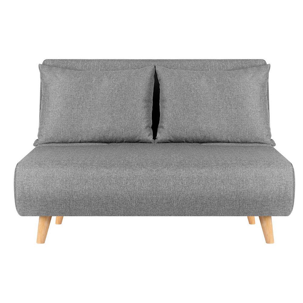 Sofa Bed 2 Seater Convertible Couch Recliner Lounge Chair Linen - Image 4