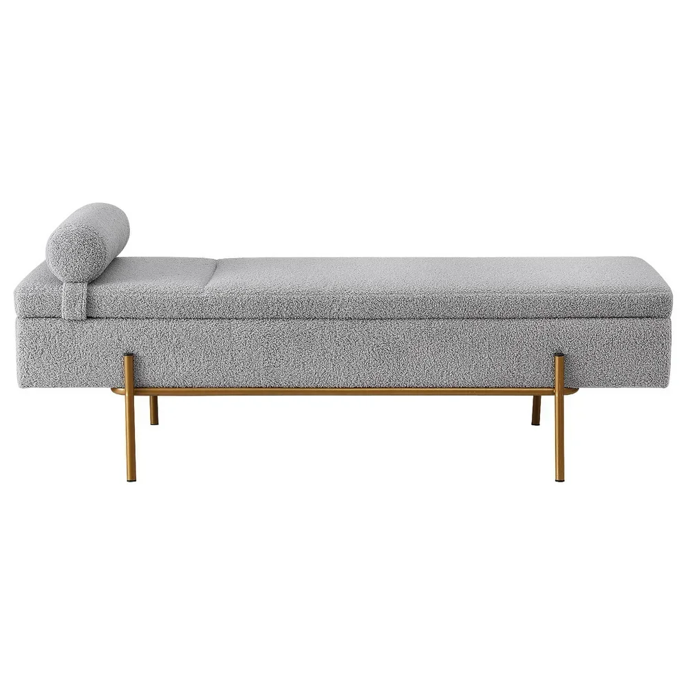 Storage Ottoman Bed 140cm Pillow Foot Stool - Image 6